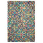 Teal Vibrant 1 Rug Blue/Multi-Coloured