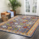 Navy Vibrant Rug Blue/Multi-Coloured