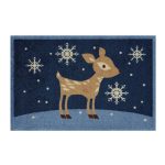 Turtle Mat Lume Blue Snowflake Deer Door Mat Blue/Multi-Coloured