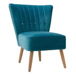 Isla Velvet Cocktail Chair – Teal Teal (Blue)