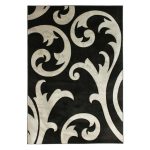 Elude Hand Carved Rug Black