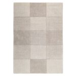 Wool Squares Rug Beige