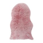 Faux Fur Sheepskin Rug Pink