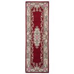 Lotus Premium Aubusson Runner Red
