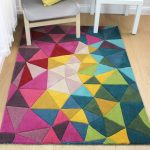 Illusion Falmouth Rug Purple, Yellow, Blue and Green