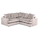Jasper Large Velvet Corner Sofa Beige
