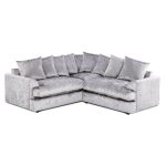Jasper Large Velvet Corner Sofa Grey