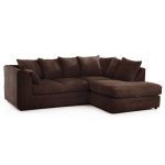 Chicago Jumbo Cord Right Hand Corner Sofa Chocolate (Brown)