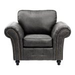 Oakland Faux Leather Armchair Black