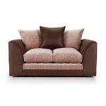 Denver 2 Seater Sofa Bed Brown And Beige