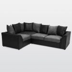 Denver Left Hand Corner Sofabed Black