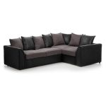 Denver Right Hand Corner Sofabed Black