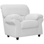 Wilmot Faux Leather Armchair White