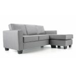 Vincent Fabric Reversible Corner Chaise Sofa Grey