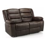 Whitfield 2 Seater Leather Reclining Sofa Brown