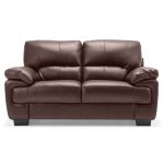 Lisbon 2 Seater Leather Sofa Brown