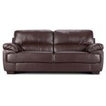 Lisbon 3 Seater Leather Sofa Brown