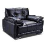 Plaza Faux Leather Armchair Black