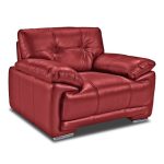 Plaza Faux Leather Armchair Red