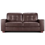 Roma 3 Seater Leather Sofa Brown