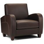 Vivo Faux Leather Armchair – Brown Brown