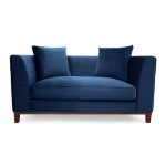 Lenoy 2 Seater Velvet Sofa Blue