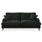 Rupert 3 Seater Velvet Sofa Green
