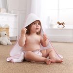 Clair de Lune Stars and Stripes Pink Hooded Towel Pink