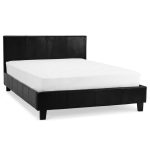Dorset Black Faux Leather Bed Frame Black