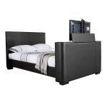 Newark Black Faux Leather TV Bed Black