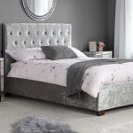Cologne Crushed Velvet Bed Frame Grey
