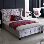 Epsilon Crushed Ice Upholstered Bed Silver