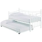 Olivia White Metal Trundle White
