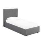 Lucca Grey Upholstered Bed Frame Grey