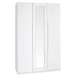 Legato White 3 Door Mirrored Wardrobe White