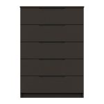 Legato Black 5 Drawer Chest Black