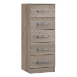 Minnesota Oak 5 Drawer Tallboy Natural