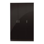 Ottawa Black 3 Door Wardrobe Black