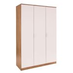 Ottawa White and Oak 3 Door Wardrobe White/Natural