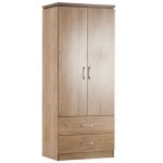 Charles 2 Door Wardrobe Natural
