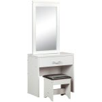 Charles 1 Drawer Dressing Table Set White