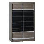 Vigo Black 2 Door Sliding Wardrobe Black