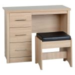 Lennon Oak 3 Drawer Dressing Table Set Oak