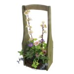 Pack of 2 Wooden Trug with Blossom Green
