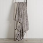 Sequin Faux Fur 130cm x 180cm Throw Grey