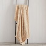 Sequin Faux Fur 130cm x 180cm Throw Champagne