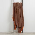 Breckon Stripe 130cm x 180cm Throw Orange