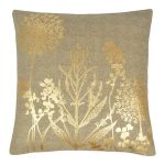 Auburn Allium Gold Foil 43cm x 43cm Cushion Gold