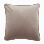 Clara Cotton Velvet 55cm x 55cm Cushion Natural
