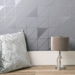 Geo Grey Metallic Wallpaper Grey